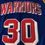 NBA 30 Curry Warriors 75th anniversary authentique Maillot bleu